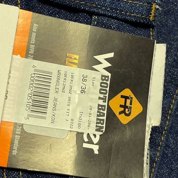 Wrangler new with tags fire retardant denim jeans, size 38/36‎ - Picture 4 of 10